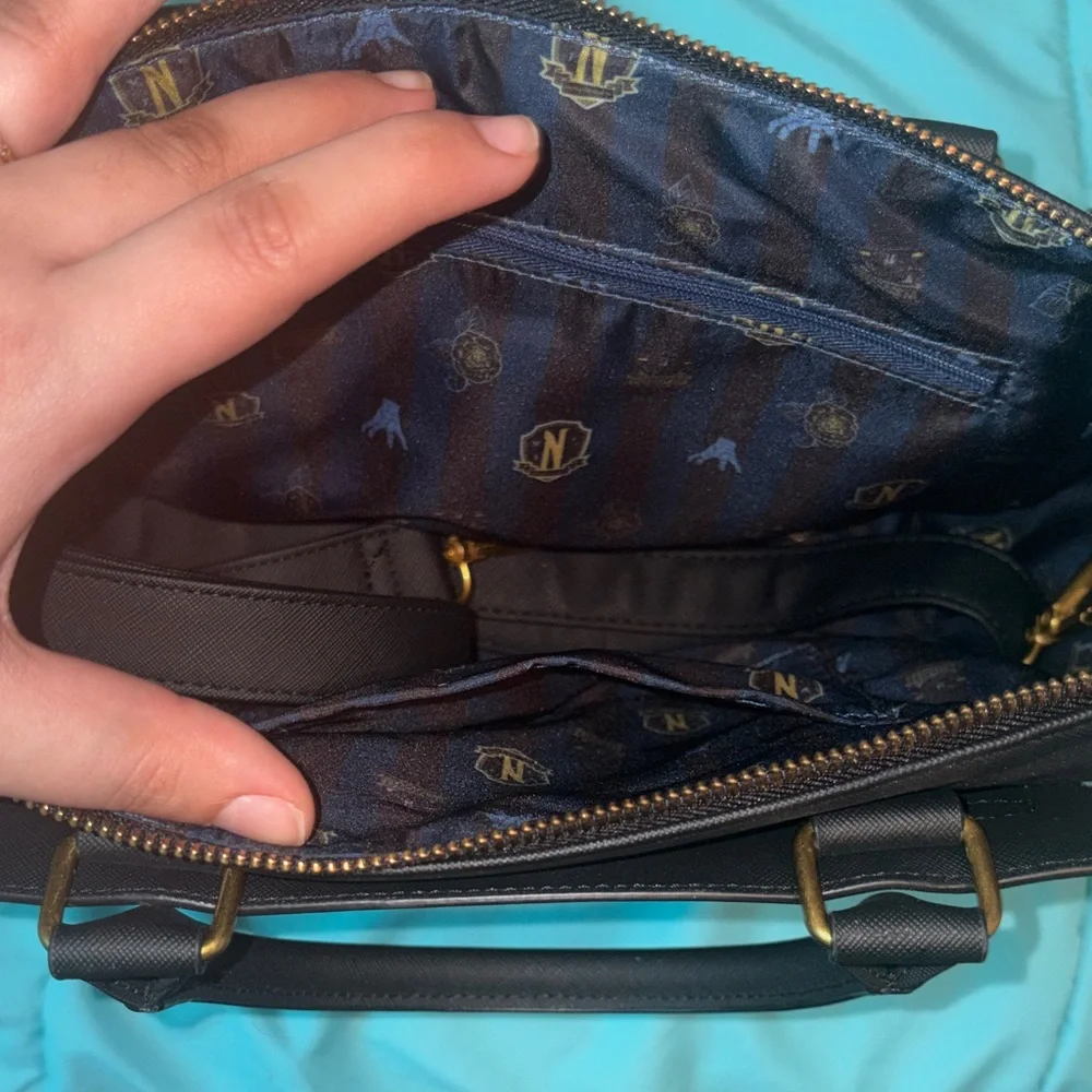 Wednesday lounge fly black Typewriter Design Handbag - Picture 3 of 5